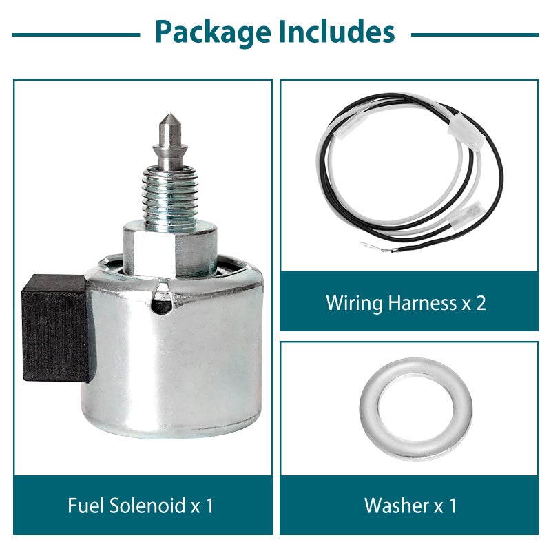 CLSR2U 846639 Fuel Shut-Off Solenoid for B riggs & S tratton Engine - Fuel Solenoid Compatible with John Dee re Hu sqvarna Craftsman Mower  Solenoid-Fuel with Wiring Harness for Lawn Garden Equipment Engines - Image 4